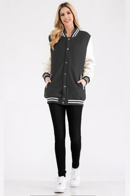 Women's Coats & Jackets Women's Boyfriend Oversized Letterman Jacket 8 Colors