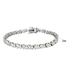 Women's Jewelry - Bracelets Women's Bracelets 47302 - Rhodium Brass Bracelet with AAA Grade CZ in Clear