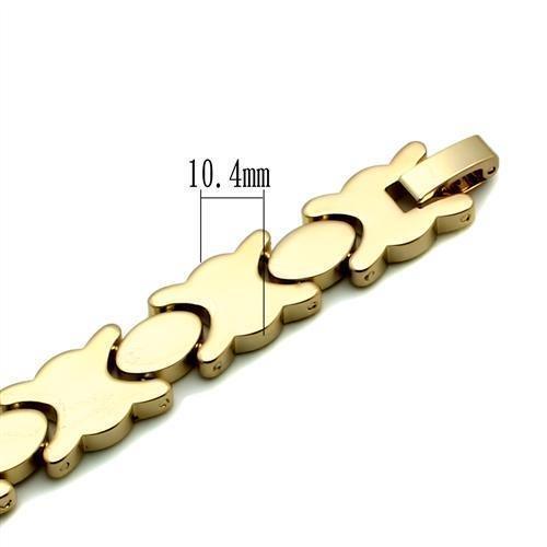 Women's Jewelry - Bracelets Women's Bracelets - LO2424 - Gold Brass Bracelet with No Stone