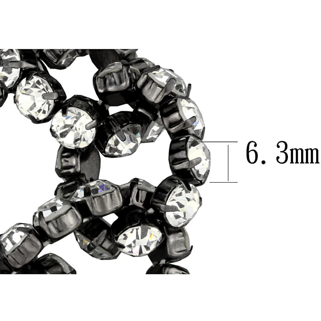 Women's Jewelry - Bracelets Women's Bracelets - LO3831 - Ruthenium Brass Bracelet with Top Grade Crystal in Clear