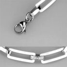 Women's Jewelry - Bracelets Women's Bracelets Style No. 3W1016 - High polished (no plating) Stainless Steel Bracelet with Ceramic in White