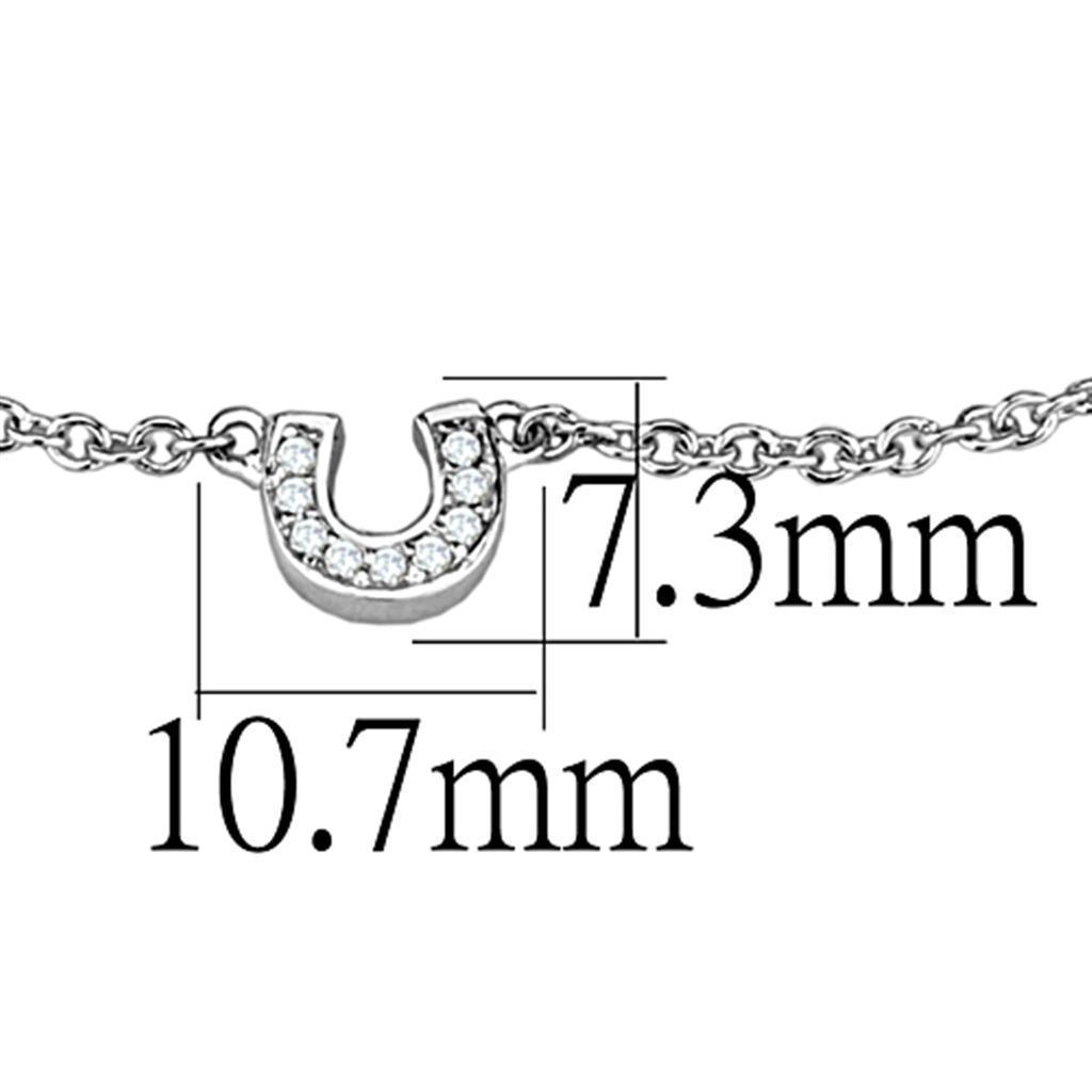 Women's Jewelry - Bracelets Women's Bracelets Style No. 3W710 - Rhodium Brass Bracelet with AAA Grade CZ in Clear