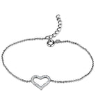 Women's Jewelry - Bracelets Women's Bracelets Style No. 3W713 - Rhodium Brass Bracelet with AAA Grade CZ in Clear