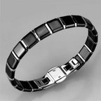 Stylish black fashion jewelry bracelet for vacation with a sleek design and secure clasp.