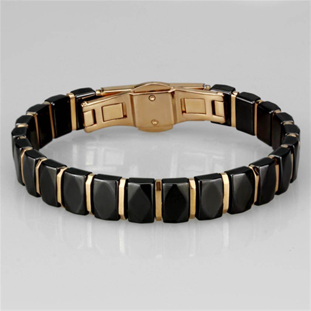 Stylish women's bracelets ion plated in black and gold, perfect for elegant outfits and casual wear