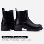 Women's Chelsea Ankle Boots Pull-On Low Heel Booties 9607 – opposite side view