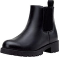 Women's Chelsea Ankle Boots Pull-On Low Heel Booties 9607 – alternate angle view