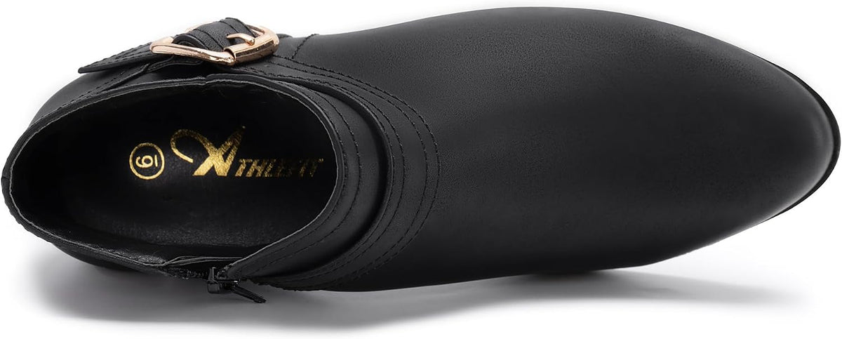 Women's Chunky Low Heel Short Ankle Boots – sole and heel detail