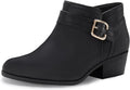 Women's Chunky Low Heel Short Ankle Boots – pair view