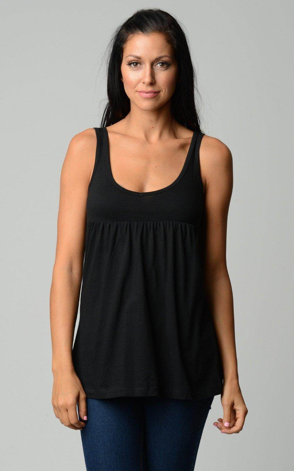 Women's Cotton Jersey V-Neck Tank - VacationGrabs