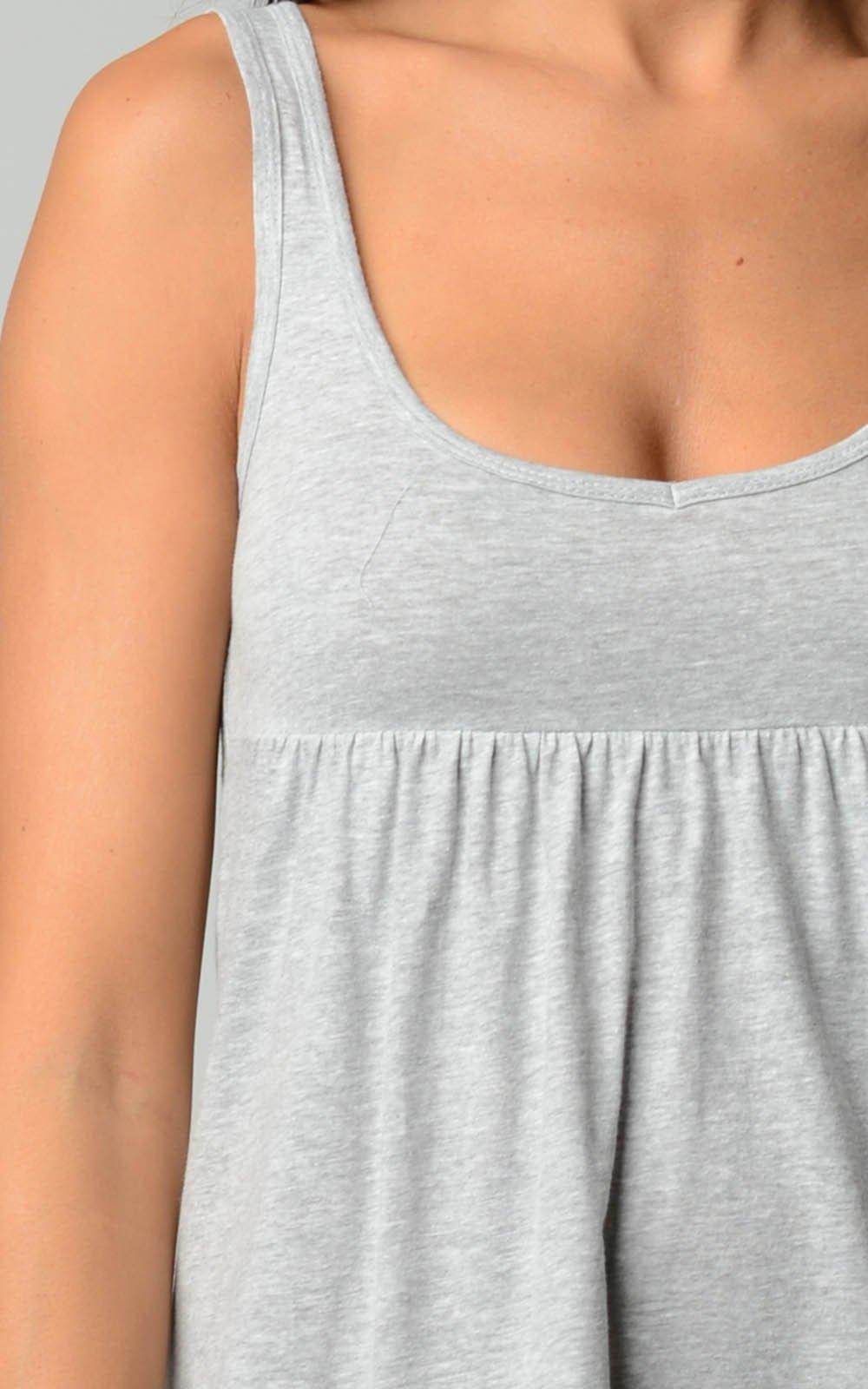 Women's Cotton Jersey V-Neck Tank - VacationGrabs
