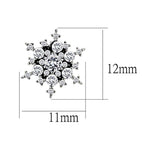 Elegant snowflake stud earrings for women featuring sparkling crystal embellishments
