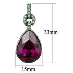 Elegant black teardrop crystal earrings featuring a stunning teardrop design with green accents