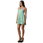 Women's Empire Waist Allover Lace Dress - VacationGrabs
