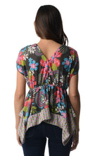 Women's Shirts Women's Floral Printed Flutter Top