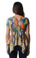 Women's Floral Printed Flutter Top - VacationGrabs