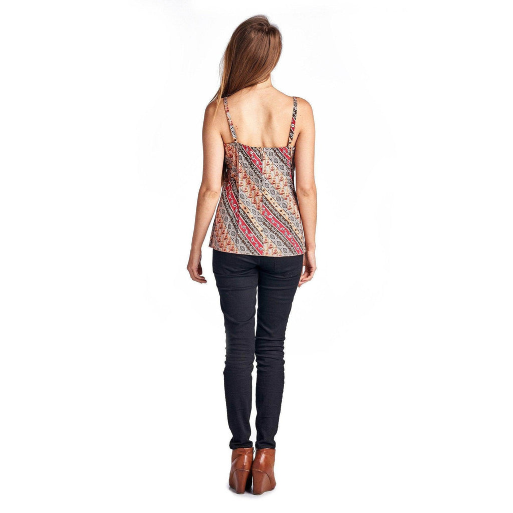 Women's Floral Printed Lace Tank - VacationGrabs