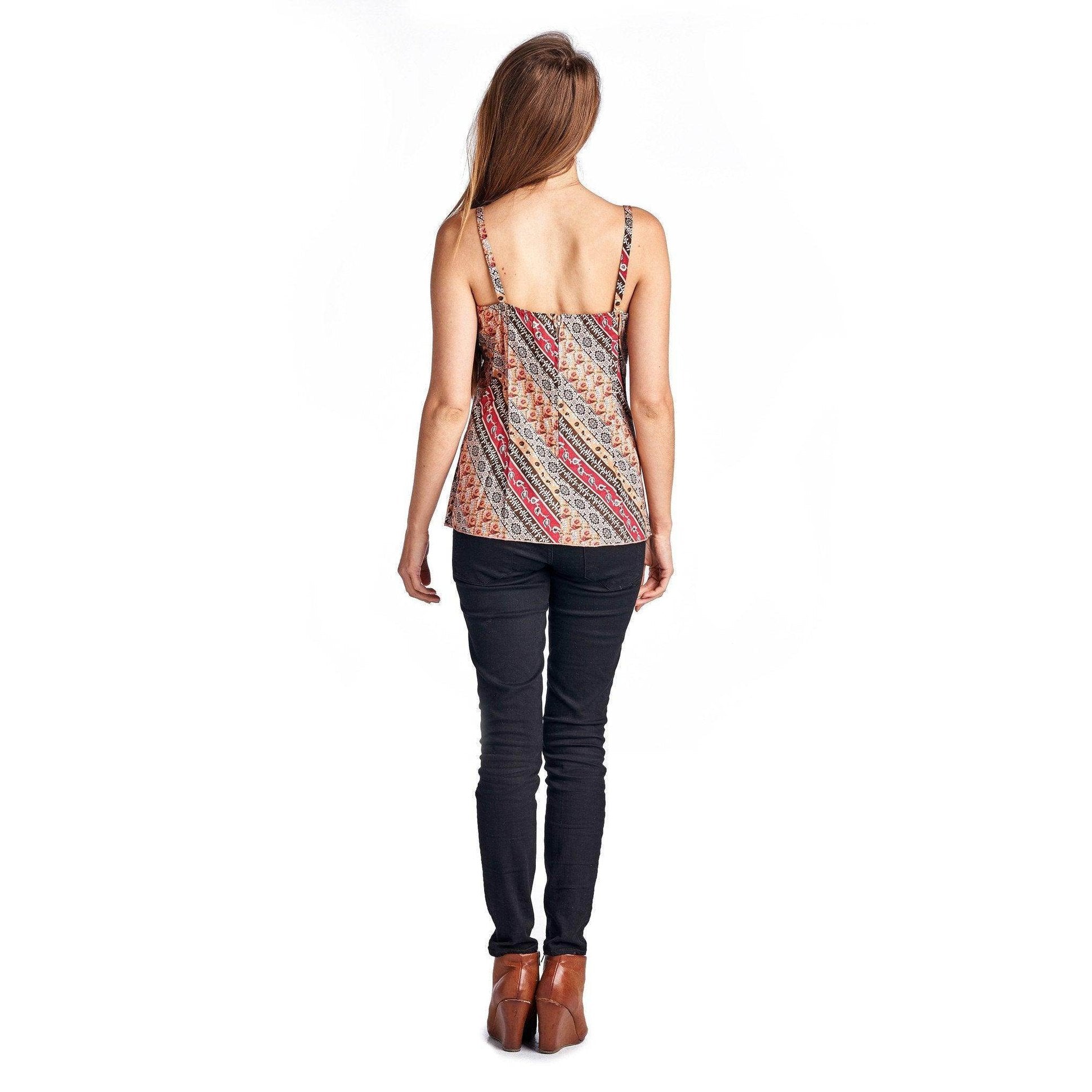 Women's Floral Printed Lace Tank - VacationGrabs