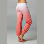 Women's Fold-over Waistband French Terry Dip Dye Screened - VacationGrabs