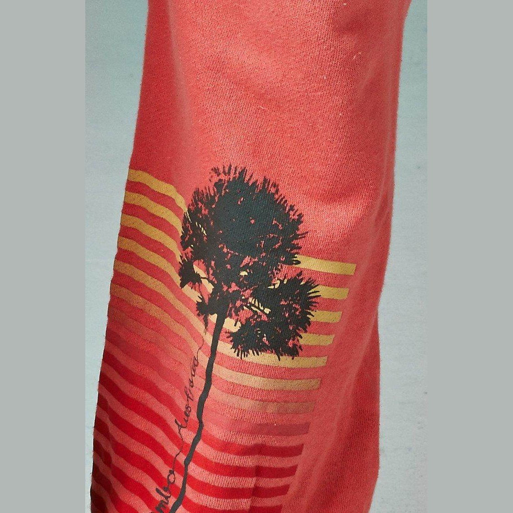 Women's Fold-over Waistband French Terry Dip Dye Screened - VacationGrabs