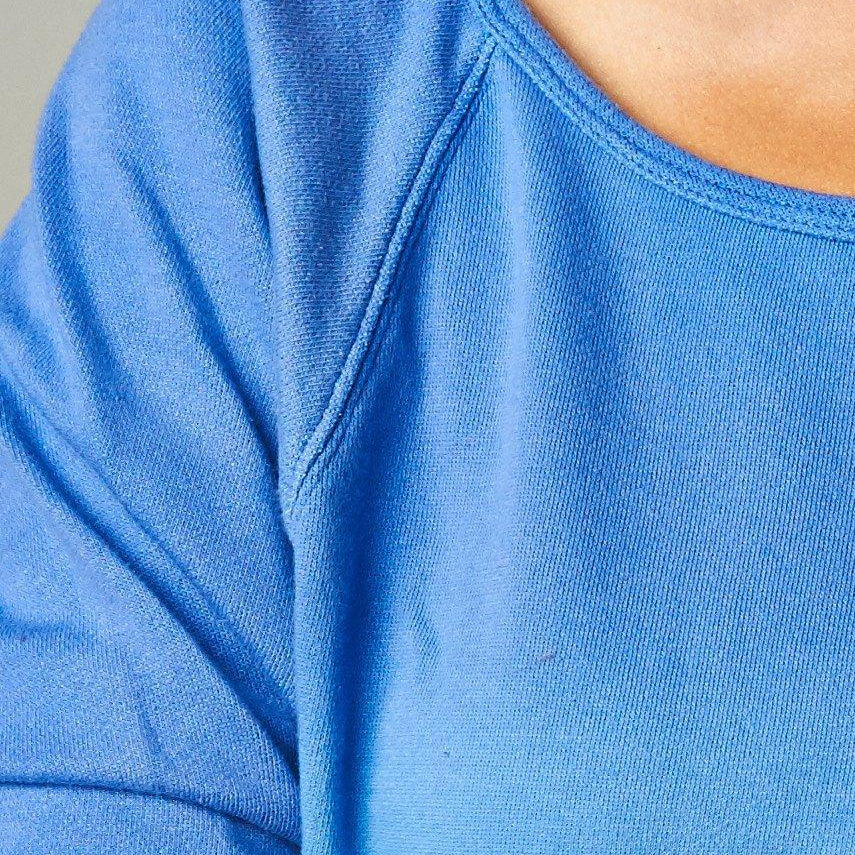 Women's Shirts Women's French Terry Long Sleeve Dip Dye Screened Sweatshirt