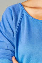 Women's Shirts Women's French Terry Long Sleeve Dip Dye Screened Sweatshirt