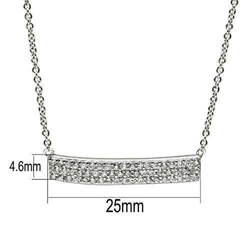 Women's Jewelry - Necklaces Women's Jewelry Style No. 3W079 - Rhodium Brass Necklace