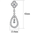 Women's Jewelry - Earrings Women's Jewelry Style No. 3W1351 - Rhodium Brass Earrings