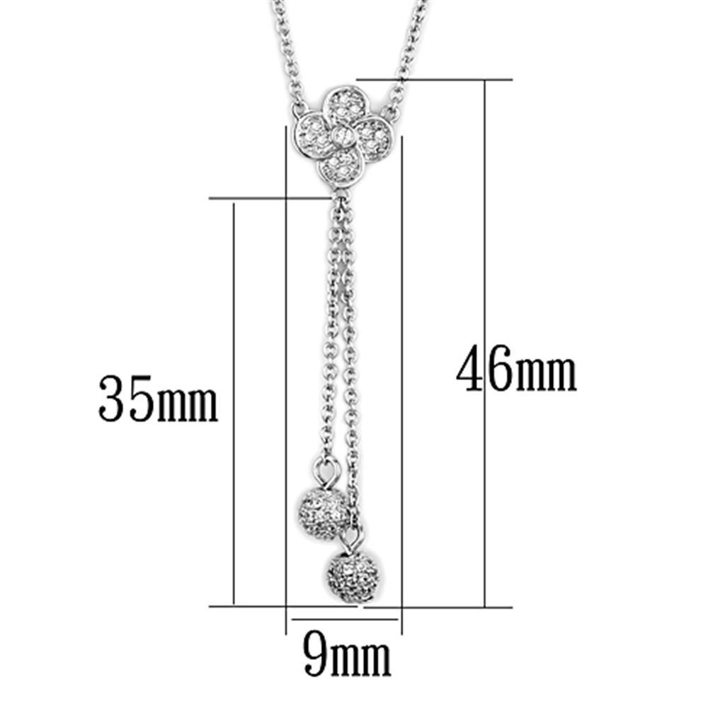 Women's Jewelry - Necklaces Women's Jewelry Style No. 3W424 - Rhodium Brass Necklace