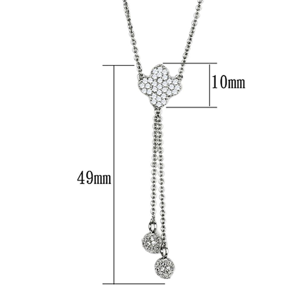 Women's Jewelry - Necklaces Women's Jewelry Style No. 3W427 - Rhodium Brass Necklace