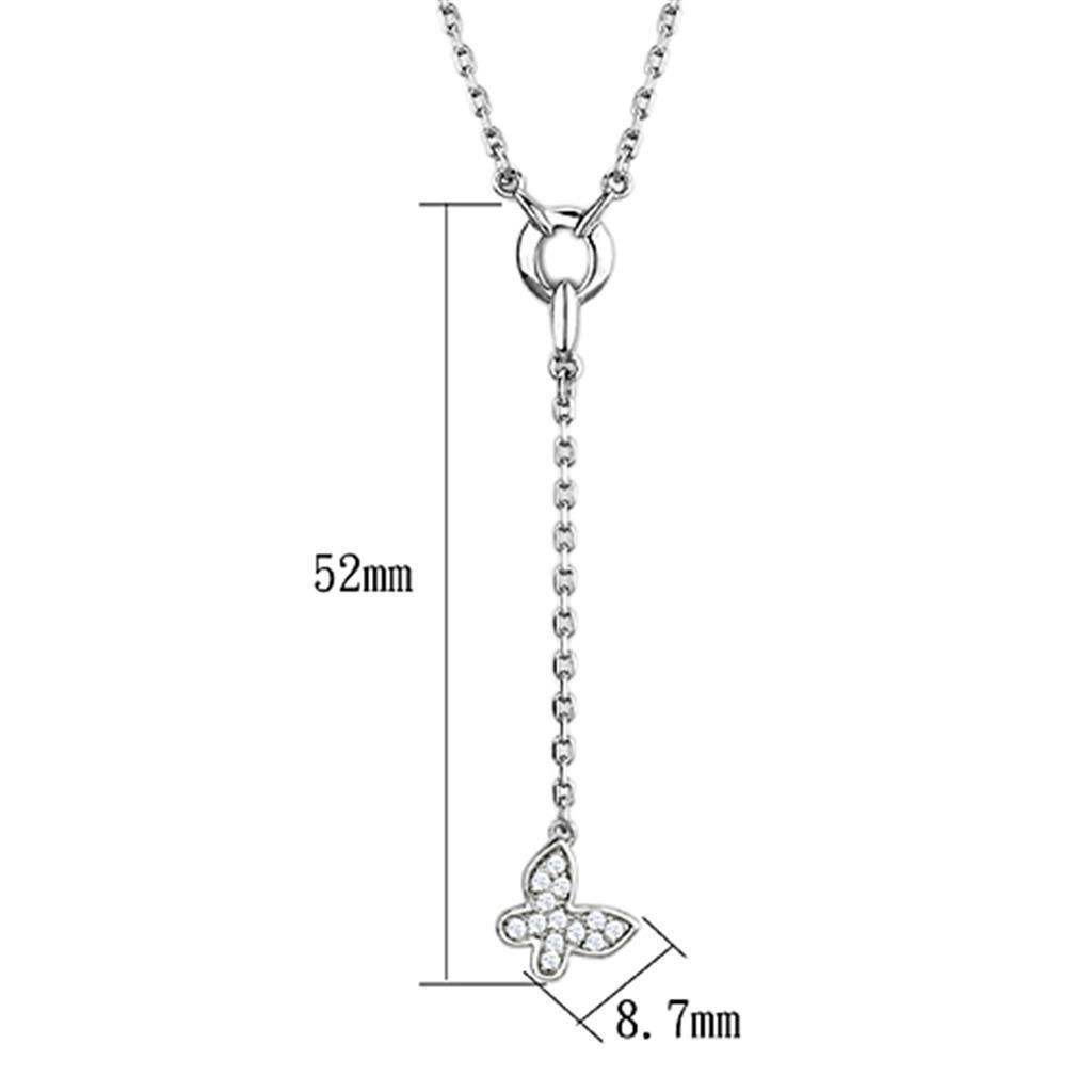 Women's Jewelry - Necklaces Women's Jewelry Style No. 3W443 - Rhodium Brass Necklace