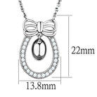 Women's Jewelry - Necklaces Women's Jewelry Style No. 3W718 - Rhodium Brass Necklace