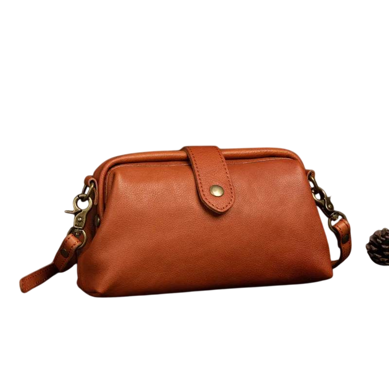 Bolso Bandolera Retro de Cuero para Mujer con Correa para Teléfono