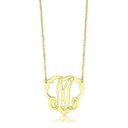 Personalized gold letter necklace featuring an elegant monogram design for stylish women