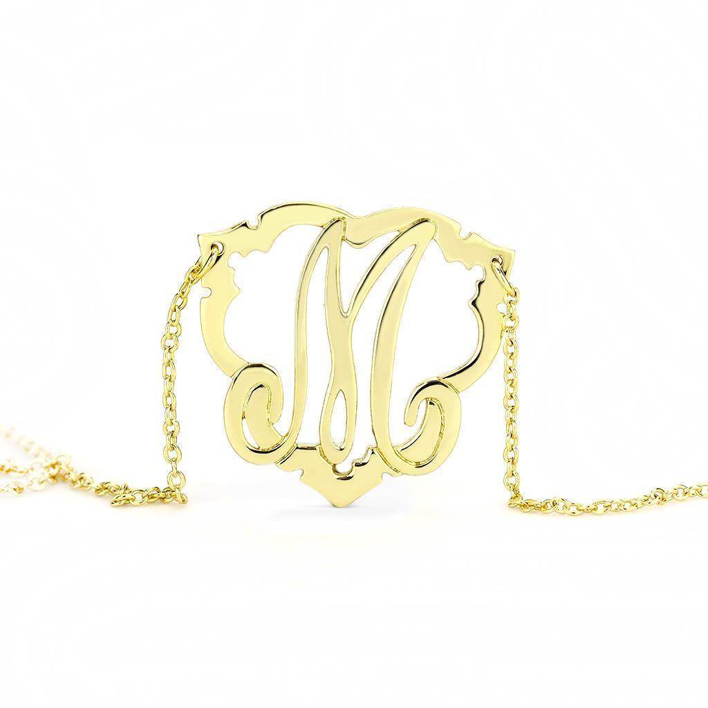 Personalized gold letter necklace featuring an elegant monogram design for a chic accessory