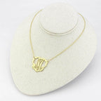 Personalized gold letter necklace featuring an elegant monogram design for stylish accessories