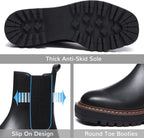 Women's low Heel Chelsea Platform Ankle Boots – sole and heel detail