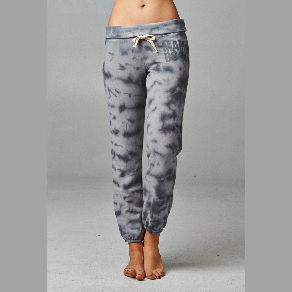 Women's Printed Tie Dye Foldover Waistband French Terry - VacationGrabs
