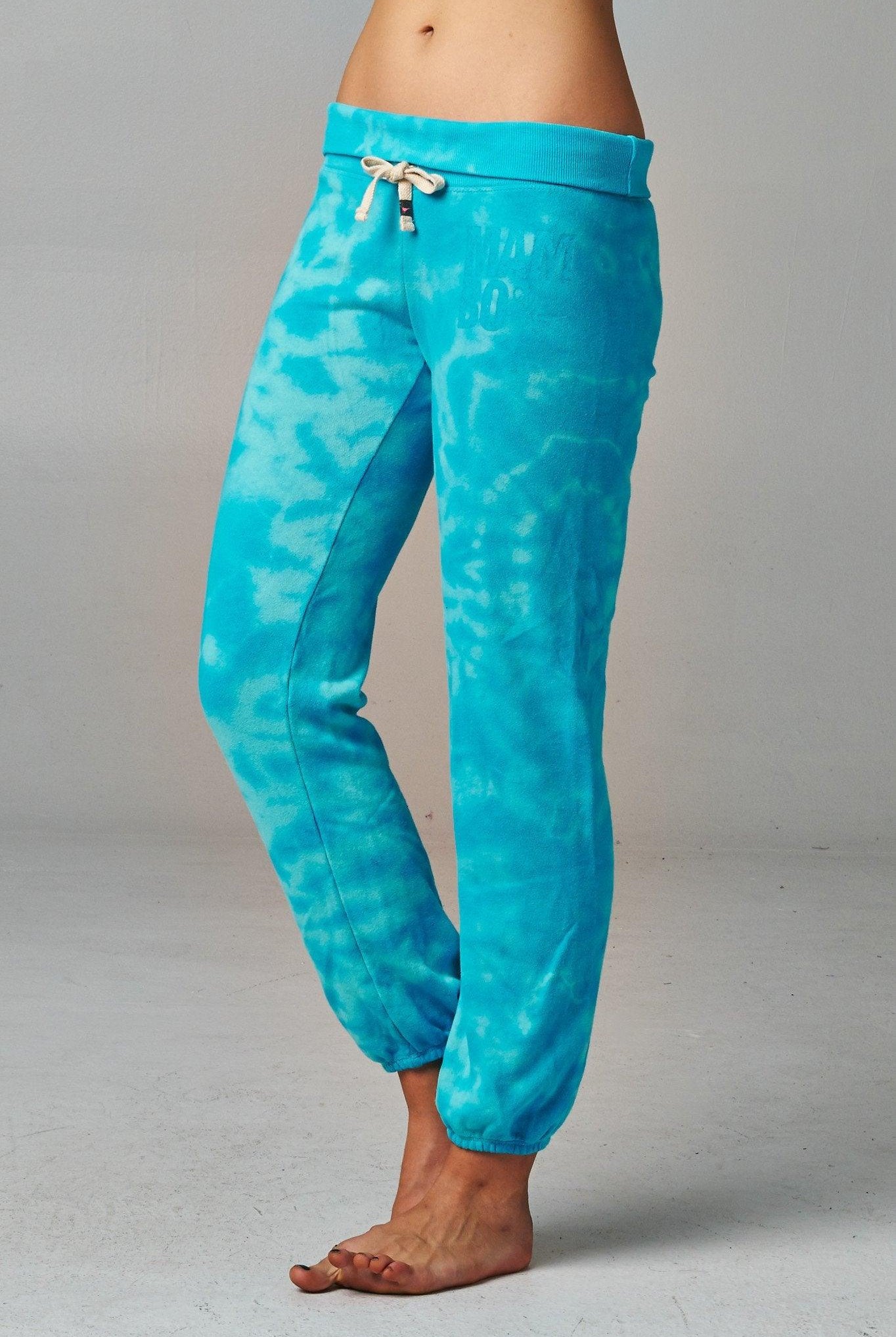 Women's Pants Women's Printed Tie Dye Foldover Waistband French Terry Sweatpants