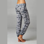 Women's Printed Tie Dye Foldover Waistband French Terry - VacationGrabs