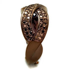 Women's Jewelry - Rings Women's Rings - 3W1179 - IP Coffee light Brass Ring with AAA Grade CZ in Light Coffee