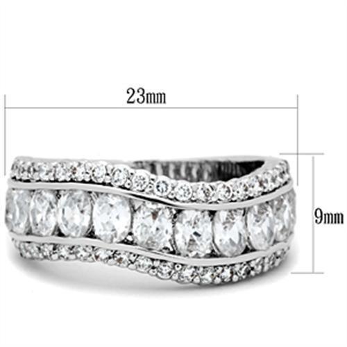 Women's Jewelry - Rings Women's Rings - SS029 - Silver 925 Sterling Silver Ring with AAA Grade CZ in Clear