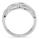 Women's Jewelry - Rings Women's Rings - TS010 - Rhodium 925 Sterling Silver Ring with AAA Grade CZ in Clear
