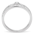 Women's Jewelry - Rings Women's Rings - TS013 - Rhodium 925 Sterling Silver Ring with AAA Grade CZ in Clear