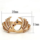 Women's Jewelry - Rings Women's Rings - TS097 - Rose Gold 925 Sterling Silver Ring with AAA Grade CZ in Garnet