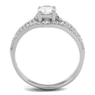 Women's Jewelry - Rings Women's Rings - TS188 - Rhodium 925 Sterling Silver Ring with AAA Grade CZ in Clear