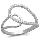 Women's Jewelry - Rings Women's Rings - TS358 - Rhodium 925 Sterling Silver Ring with AAA Grade CZ in Clear