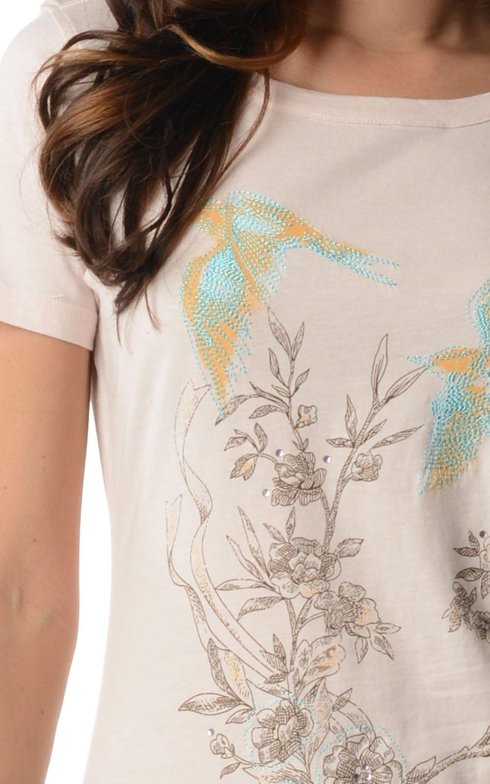 Women's Shirts Women's Short Sleeve Embroidered Tee