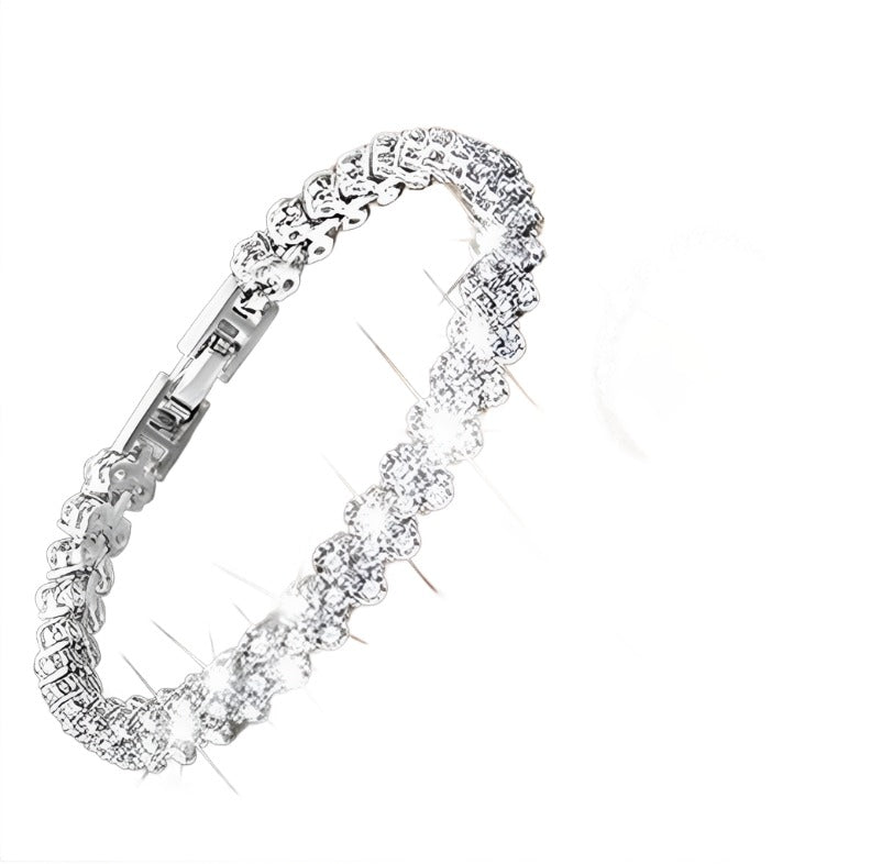 Lipsy Silver Plated Crystal Heart Charm Stretch Bracelet - Gift Boxed -  Jewellery from Jon Richard UK