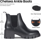 Women's Slip on Chelsea Ankle Boots – back view